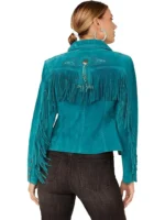 Ladies Luxury Suede Fringe Jacket