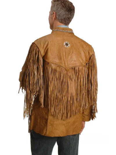 Men Fringe Leather Jacket (2)