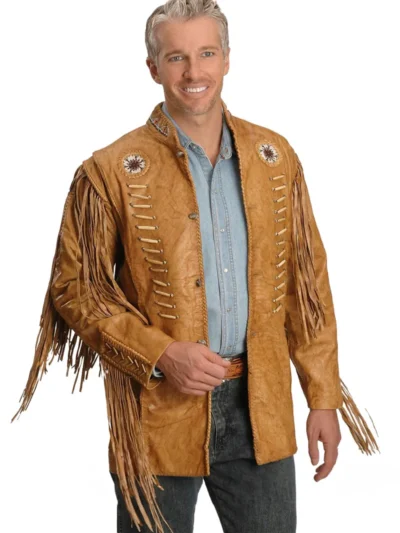 Mens Fringe Leather Jacket