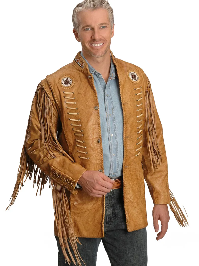 Men Fringe Leather Jacket (3) Mens Fringe Leather Jacket