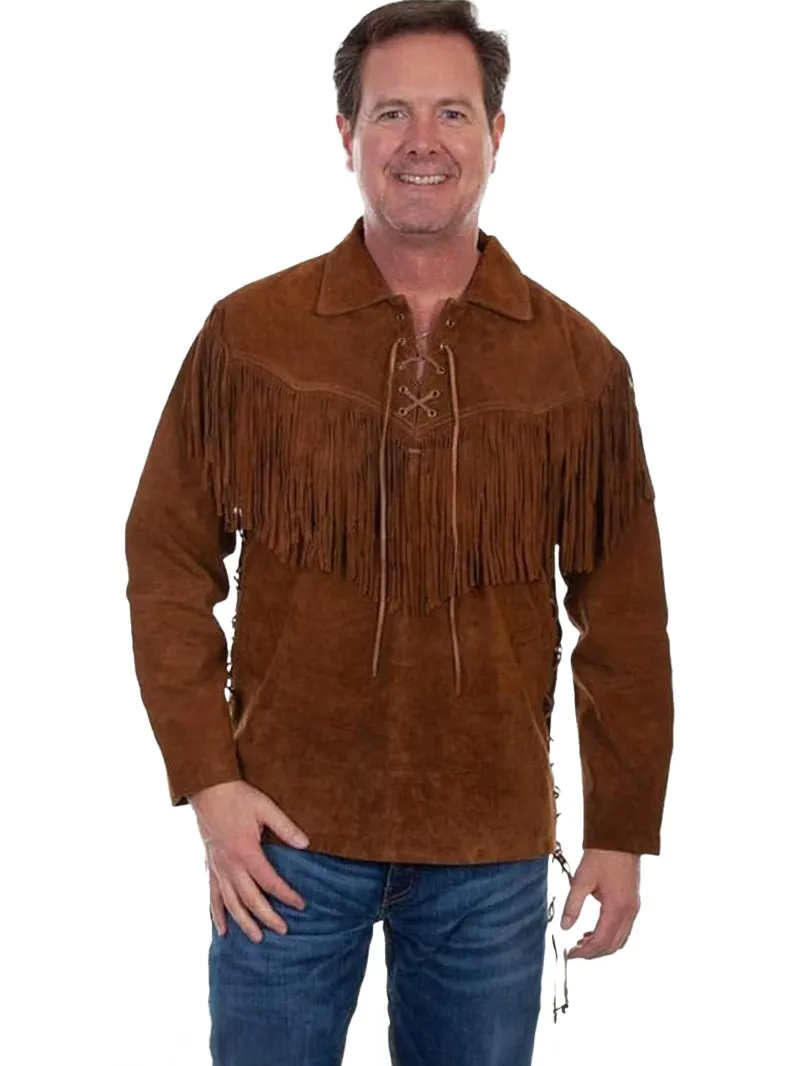 Mens Fringed Suede Leather Western Jacket Mens Fringed Suede Leather Jacket