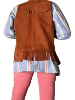 Vintage Suede Fringe Leather Vest