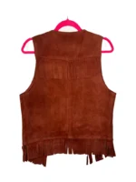 Vintage Suede Fringe Leather Vest