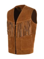 1879 Vintage Suede Fringe Leather Vest