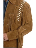 Western Style Cow Suede Fringe Leather Jacket