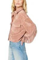 Womens Luxury Clothing Faux Suede Fringe Jacket (5)