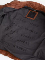 Leather Fringe Jacket - Cognac