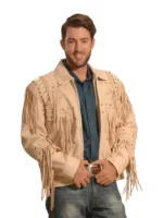 Mens Suede Fringe Western Jacket