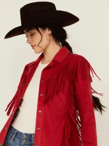 Powder River Outfitters Women's Faux Suede Fringe Jacket
