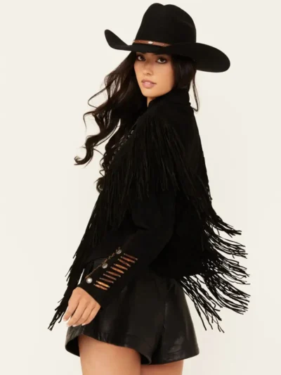 Scully Women's Beaded and Lace Fringe Jacket