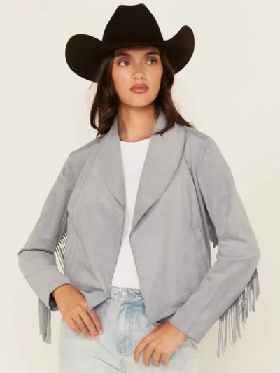 Shyanne Women's Faux Suede Fringe Jacket