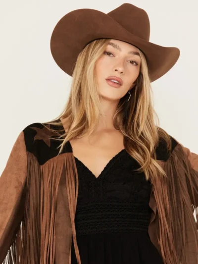 Vocal Women's Star Faux Fringe Jacket