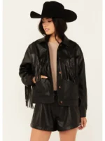 Women's Wild Oversized Leather Fringe Jacket