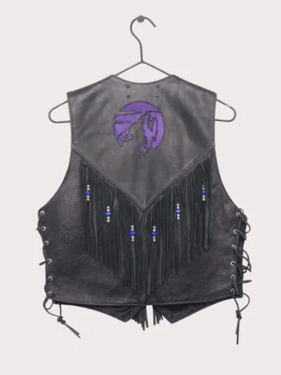 Fringe Leather Vest USA