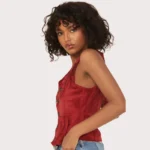 Rock & Roll Denim Women's Fringe Faux Suede Vest