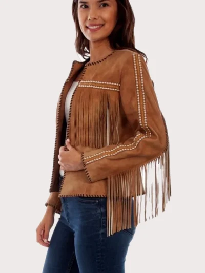 Scully Women's Fringe Studded Western Jacket