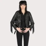 Women Fringe Leather Jacket