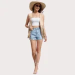 Women's Fringe Vest 70s Hippie Faux Suede Rivets Sleeveless Fringe Jacket