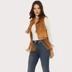 Wrangler X Lainey Wilson Women's Festival Fringe Faux Suede Vest
